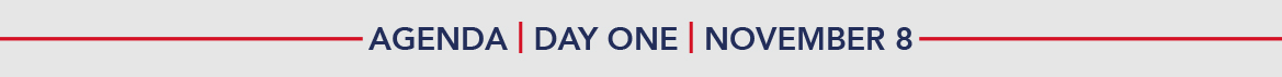 AGENDA _ DAY ONE _ NOVEMBER 8